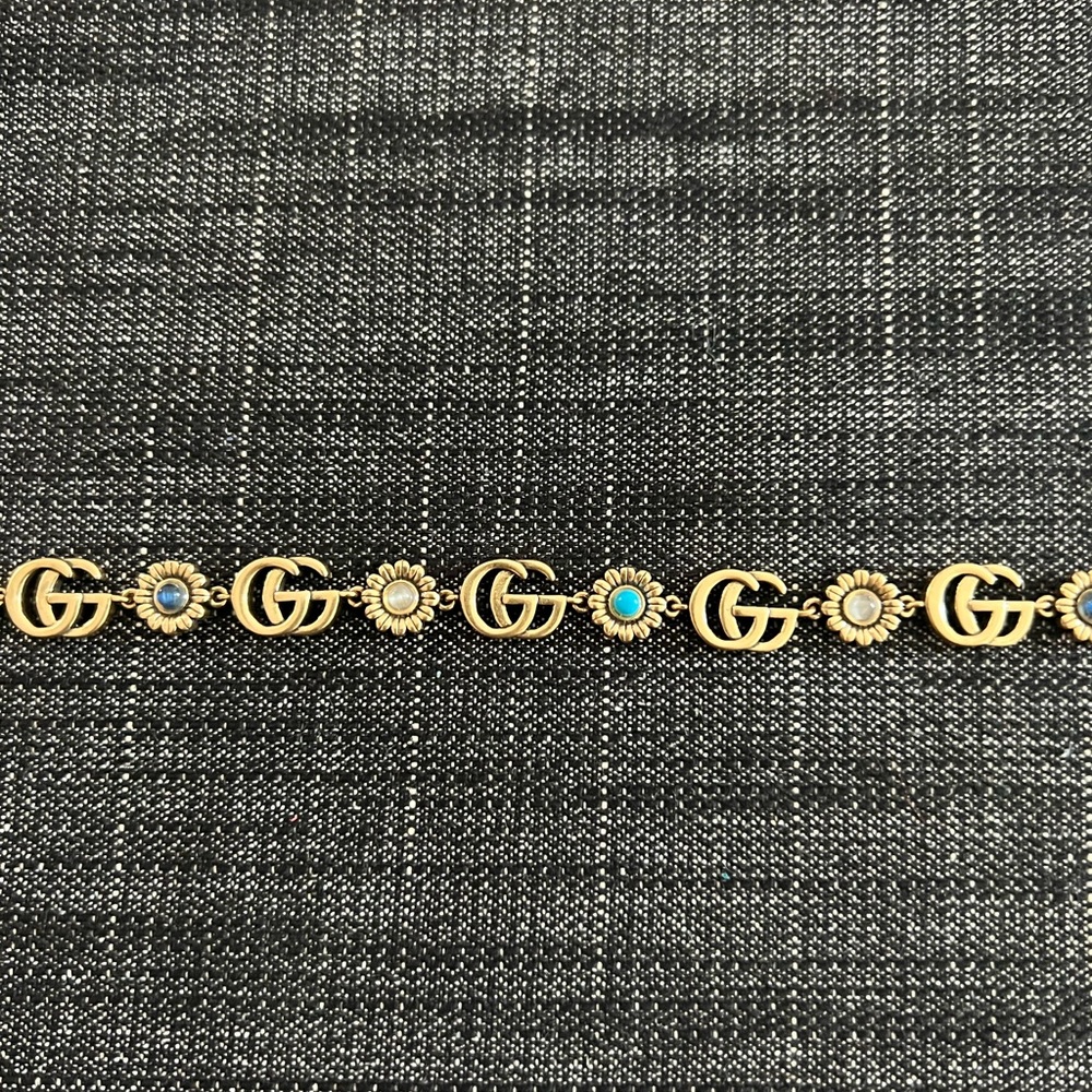 Gold and Blue Women's Bracelet